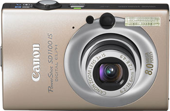 Câmera digital Canon PowerShot SD1100 IS - Dourada - Cortesia Canon, editada pelo Câmera versus Câmera