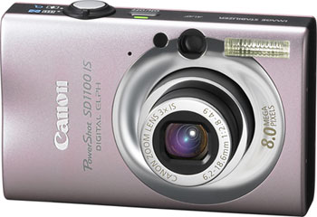 Câmera digital Canon PowerShot SD1100 IS - Rosa - Cortesia Canon, editada pelo Câmera versus Câmera