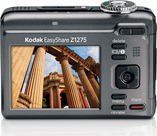 Câmera digital Kodak EasyShare Z1275 - Cortesia da Kodak, editada pelo Câmera versus Câmera