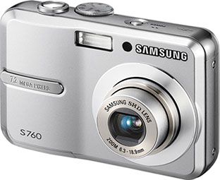 Câmera digital Samsung S760 - Cortesia da Samsung, editada pelo Câmera versus Câmera