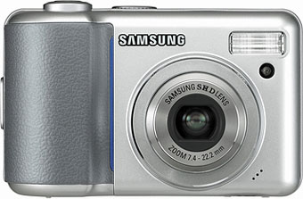 Câmera digital Samsung Digimax S800 - Cortesia da Samsung, editada pelo Câmera versus Câmera