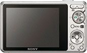Máquina digital Sony DSC-S980 - Costas - Cortesia da Sony, editada pelo Câmera versus Câmera Câmera