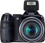 Máquina digital Fujifilm FinePix S2000HD - Frente - Cortesia da Fujifilm, editada pelo Câmera versus Câmera