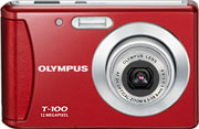 Máquina digital Olympus T-100 - Cortesia da Olympus, editada pelo Câmera versus Câmera