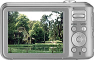 Máquina digital Samsung ES70 - Costas - Cortesia da Samsung, editada pelo Câmera versus Câmera