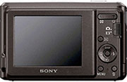 Máquina digital Sony Cyber-shot DSC-S2000 - Costas - Cortesia da Sony, editada pelo Câmera versus Câmera