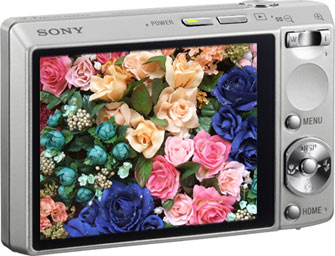 Câmera digital Sony Cyber-shot DSC-T100 - Cortesia Sony, editada pelo Câmera versus Câmera
