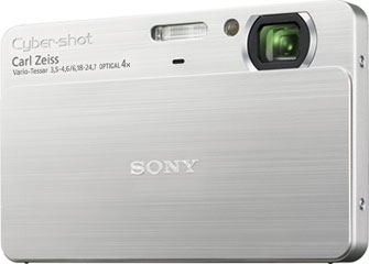 Câmera digital Sony Cyber-shot DSC-T700  - Prata - Cortesia Sony, editada pelo Câmera versus Câmera