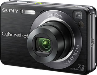 Câmera digital Sony Cyber-shot DSC-W110 - Cortesia Sony, editada pelo Câmera versus Câmera