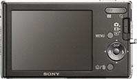 Máquina digital Sony Cyber-shot DSC-W190 - Costas - Cortesia da Sony, editada pelo Câmera versus Câmera
