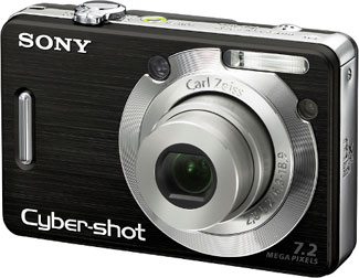 Câmera digital Sony Cyber-shot DSC-W55 - Cortesia Sony, editada pelo Câmera versus Câmera